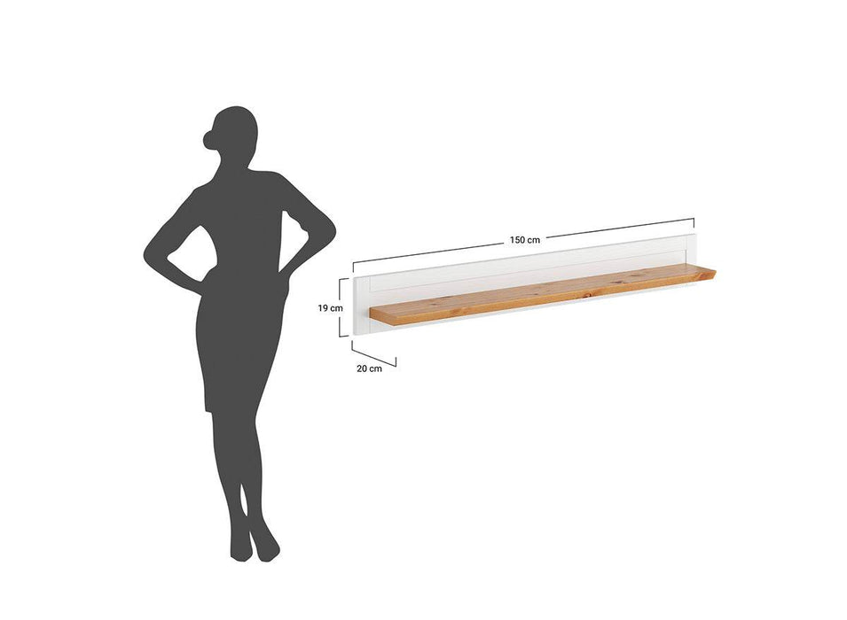 Wandbrett aus Massivholz | Regal Marone Elite Tabacco -