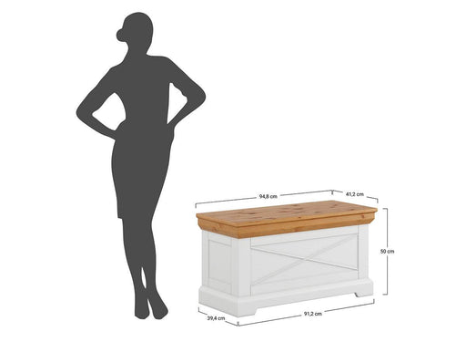 Truhe aus Massivholz | Aussteuertruhe Marone Elite Tabacco -