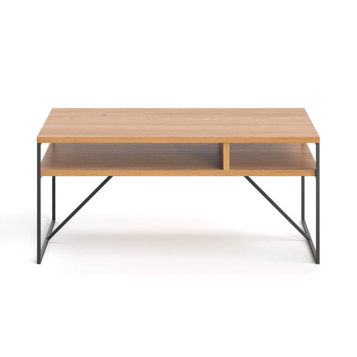 Industrial Couchtisch aus massiver Eiche | Kaffeetisch Holden in verschiedenen Größen - 80 x 60 x 45