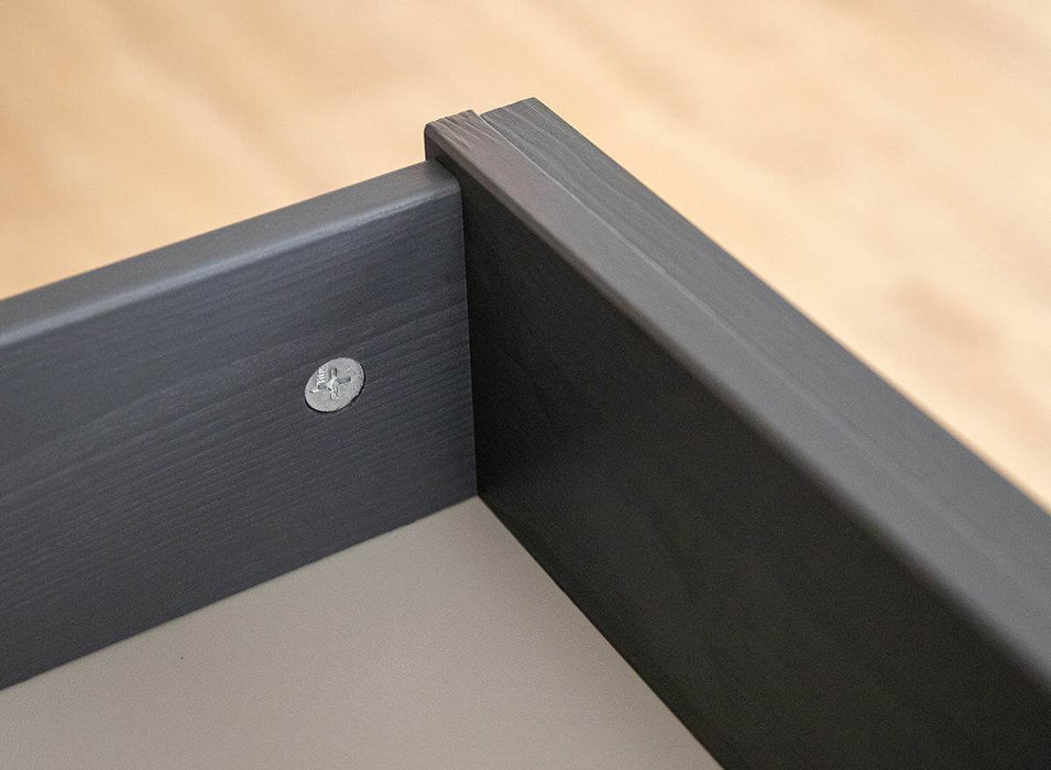 TV-Board Belluno Elegante in Graphit | Sideboard mit zwei Schubladen - Eiche