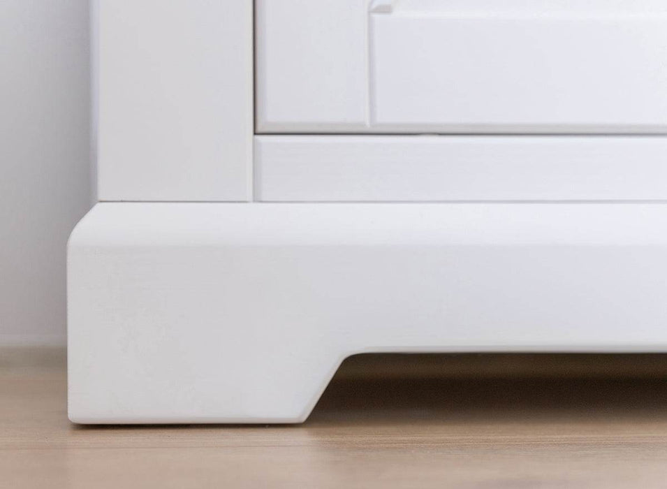 Schmaler Schrank aus Massivholz | Wohnzimmerschrank Marone Elite mit zwei Schubladen -