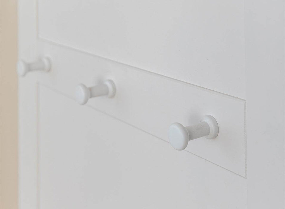 Garderobenpanel aus Massivholz | Hängegarderobe Marone Elite Tabacco mit 8 Haken -