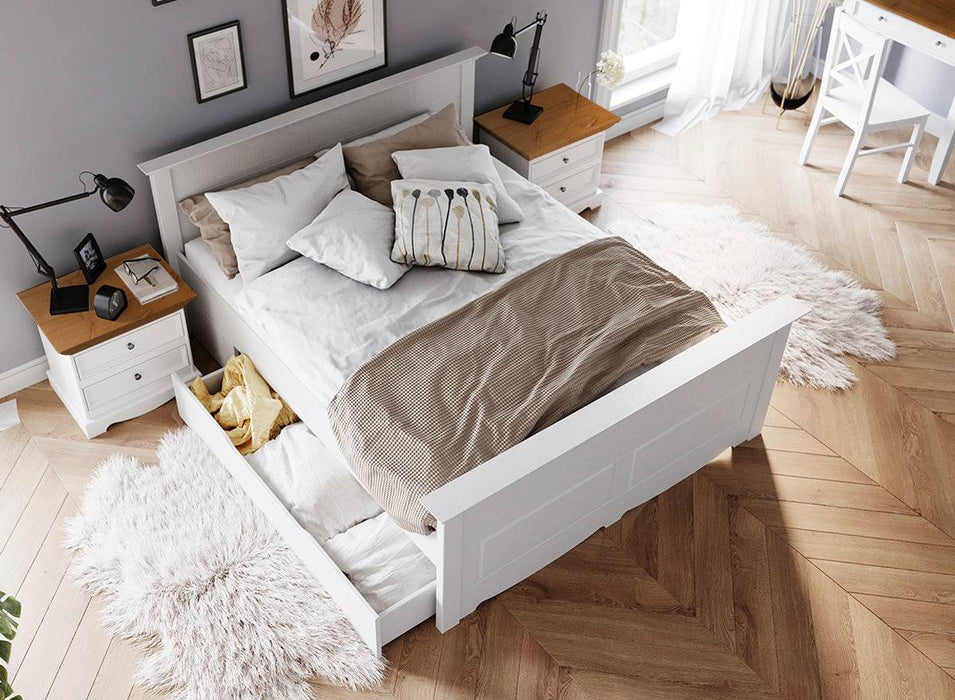 Nachtkonsole Belluno Elegante aus Massivholz - Eiche