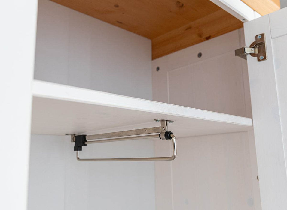 Schmaler Schrank aus Massivholz | Wohnzimmerschrank Marone Elite mit zwei Schubladen -