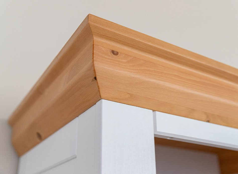 Schmaler Schrank aus Massivholz | Wohnzimmerschrank Marone Elite mit zwei Schubladen -