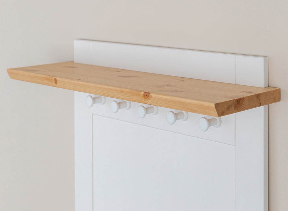 Garderobenpanel aus Massivholz | Hängegarderobe Marone Elite mit 8 Haken -