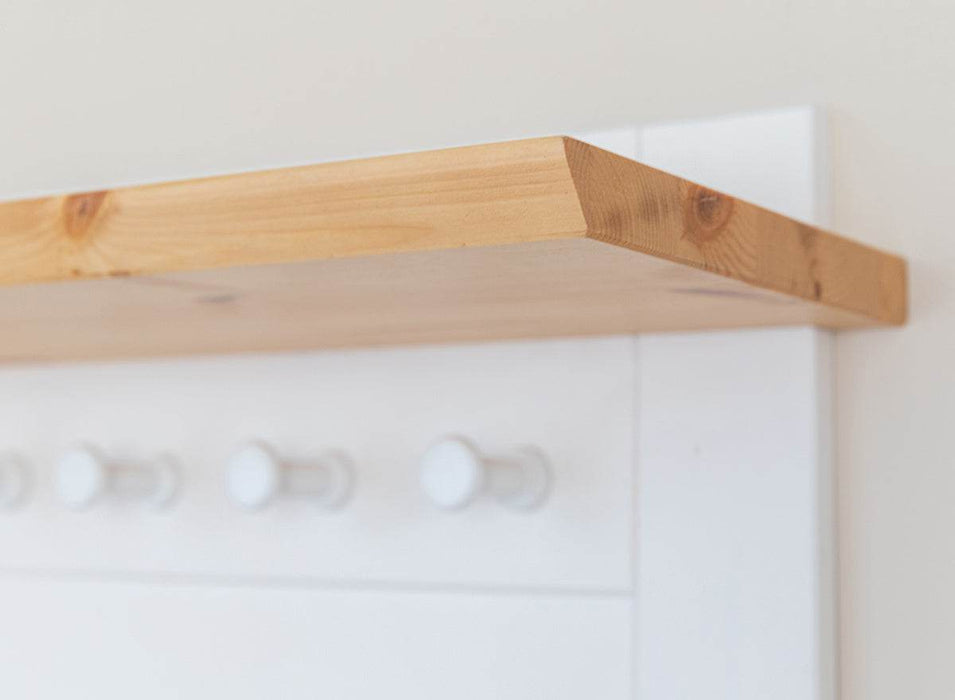 Garderobenpanel aus Massivholz | Hängegarderobe Marone Elite mit 8 Haken -