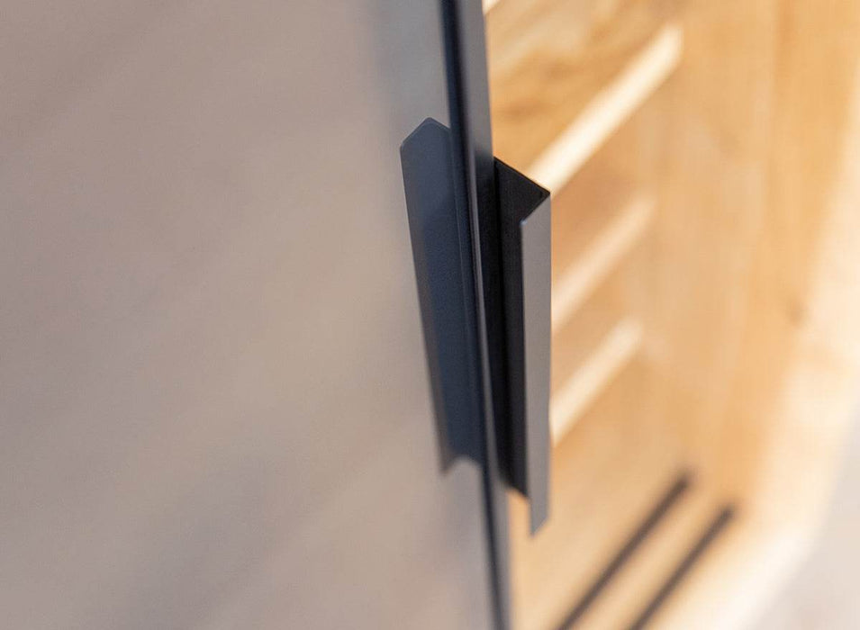 Industrial Sideboard mit Glastür | Kommode Modern Loft mit Weinregal -