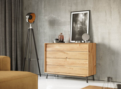 Industrial Sideboard aus massiver Eiche | Schubladenkommode Modern Loft -