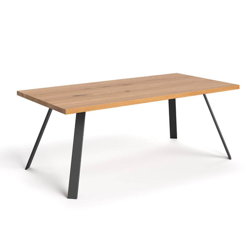 Industrial Esstisch aus massiver Eiche | Tisch Lige in verschiedenen Größen - 120 x 80 x 75