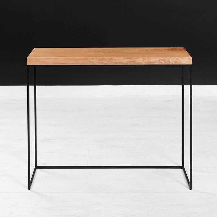 Industrial Konsolentisch aus massiver Eiche in verschiedenen Größen | Wandtisch Lille - 80 x 30 x 80