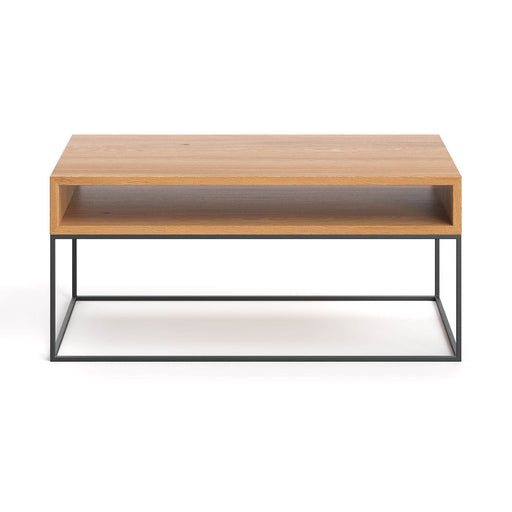 Industrial Couchtisch aus massiver Eiche | Kaffeetisch Loom in verschiedenen Größen - 80 x 60 x 45