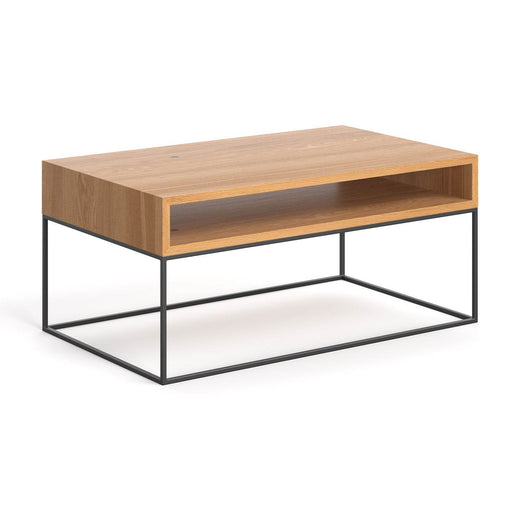 Industrial Couchtisch aus massiver Eiche | Kaffeetisch Loom in verschiedenen Größen - 80 x 60 x 45