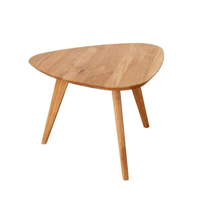 Minimalistischer Couchtisch aus massiver Eiche | Ovaler Beistelltisch Orbetello in zwei Größen - 69