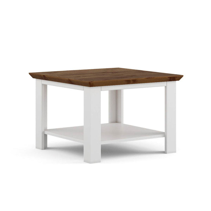Kleiner Couchtisch aus Massivholz | Beistelltisch Marone Elite Tabacco -