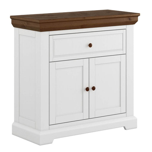 Kleiner Schuhschrank aus Massivholz | Flur Schrank Marone Elite Tabacco mit Schublade -