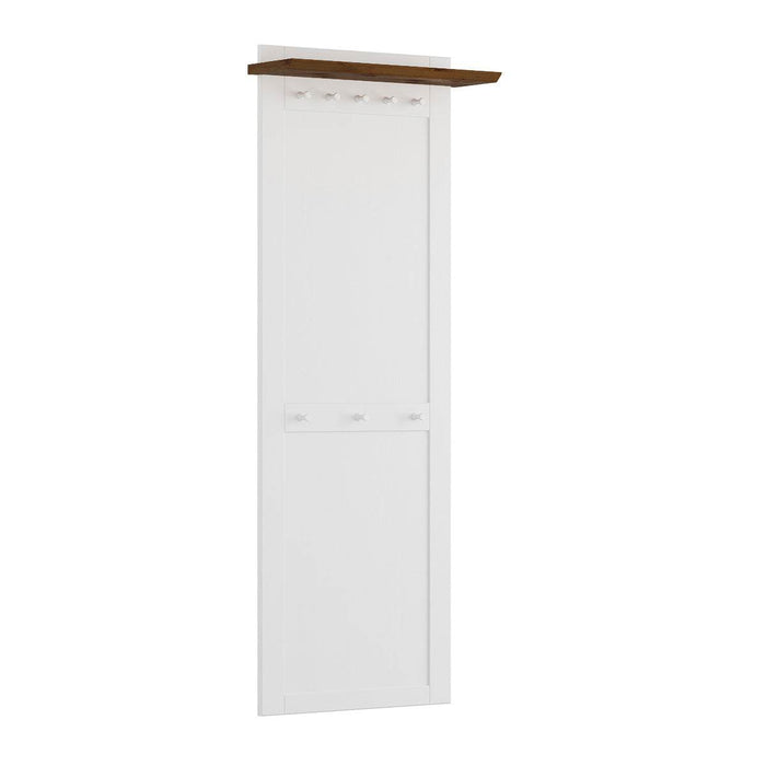Garderobenpanel aus Massivholz | Hängegarderobe Marone Elite Tabacco mit 8 Haken -