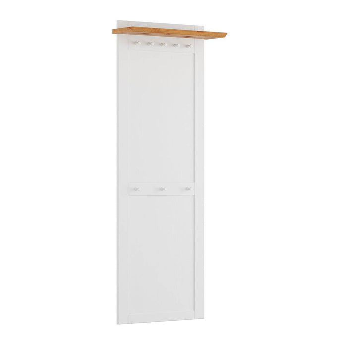 Garderobenpanel aus Massivholz | Hängegarderobe Marone Elite mit 8 Haken -