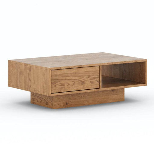 Couchtisch Collodi aus massiver Eiche mit Schublade -