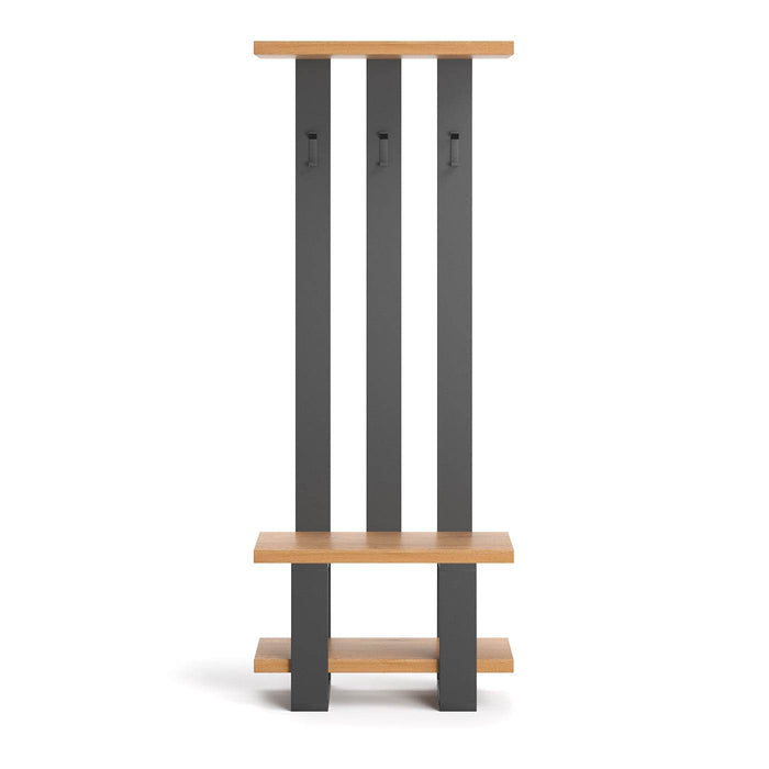 Industrial Garderobe Mount mit Sitzbank und Schuhablage in zwei Größen - 70 x 35 x 180