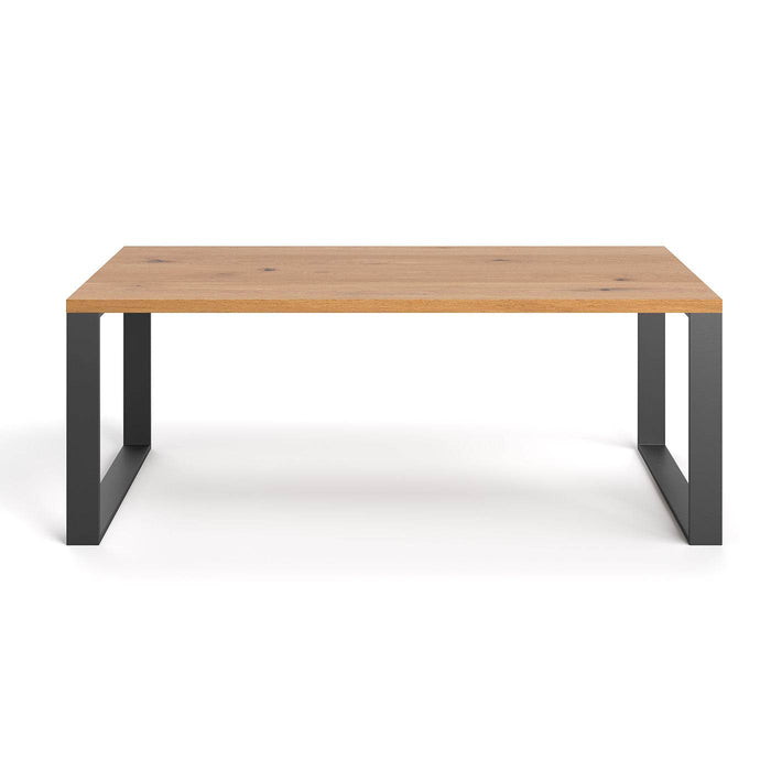 Industrial Esstisch aus massiver Eiche | Tisch Mova in verschiedenen Größen - 120 x 80 x 75