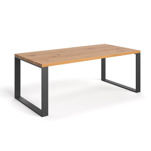 Industrial Esstisch aus massiver Eiche | Tisch Mova in verschiedenen Größen - 120 x 80 x 75