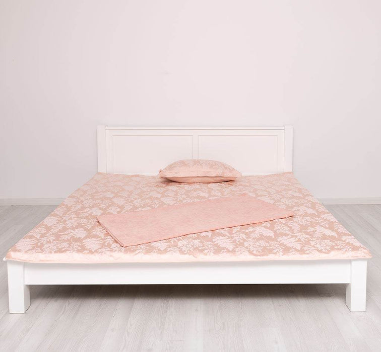 Schlichtes Bett aus Massivholz- in verschiedenen Größen - Weiß / 90 x 200