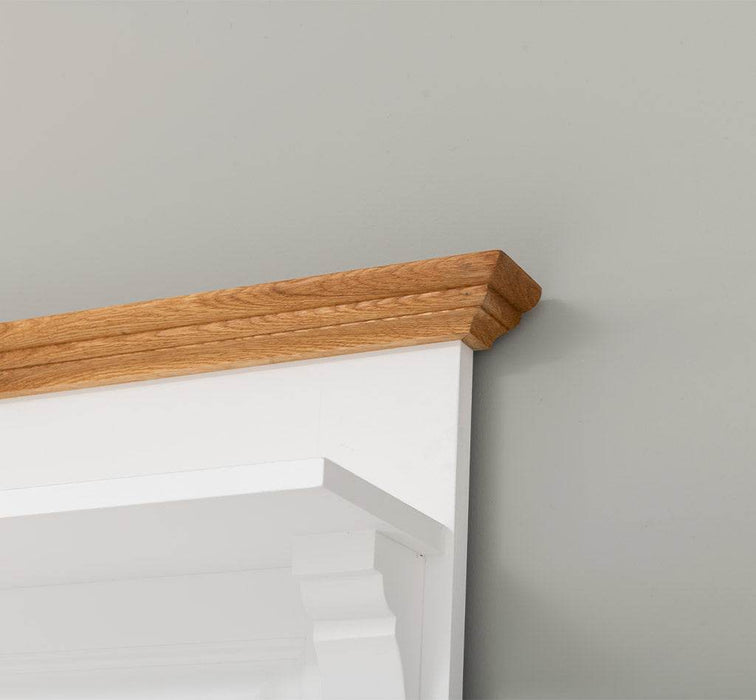 Garderobe aus Massivholz mit 6 Haken und 2 Staufächern - Eichenbank -
