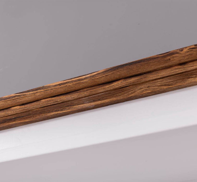 Garderobe aus Massivholz mit Spiegel und Staufächern -
