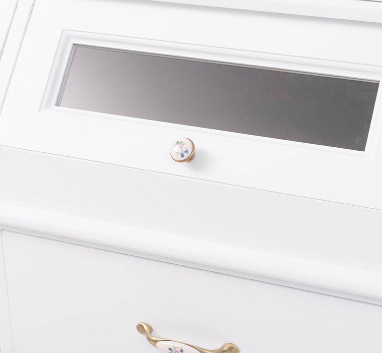 Großer Esszimmerschrank aus Massivholz mit Display und Kippfächern -