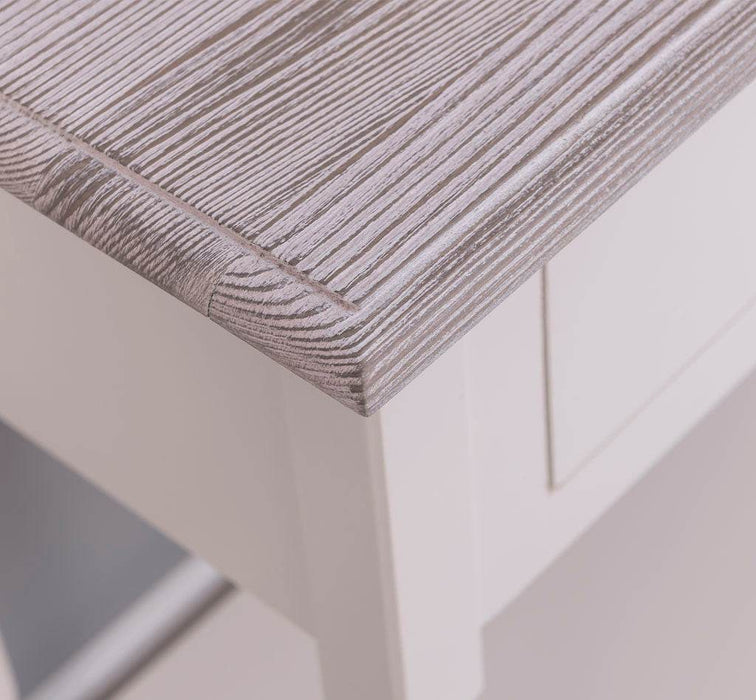 Konsolentisch aus Massivholz mit gedrehten Beinen -