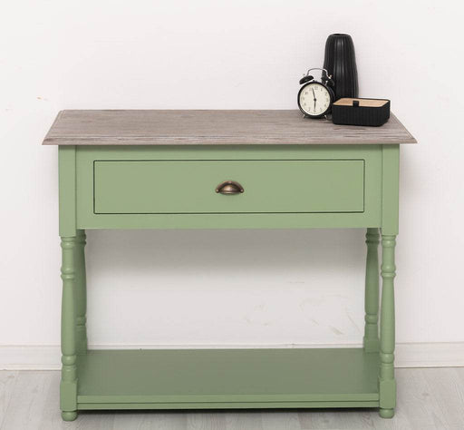 Konsolentisch aus Massivholz mit gedrehten Beinen -