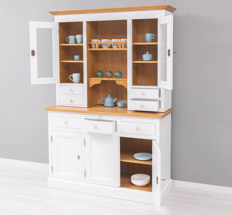 Küchen- und Buffetschrank aus Massivholz im Landhausstil -