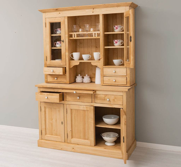 Küchen- und Buffetschrank aus Massivholz im Landhausstil -
