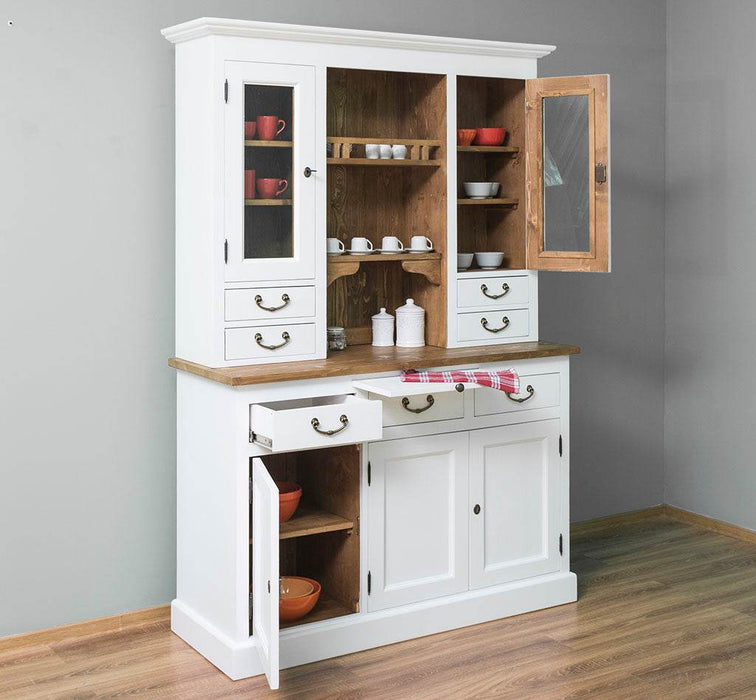 Küchen- und Buffetschrank aus Massivholz im Landhausstil -