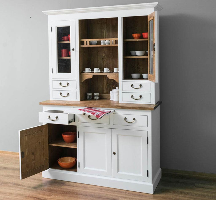 Küchen- und Buffetschrank aus Massivholz im Landhausstil -