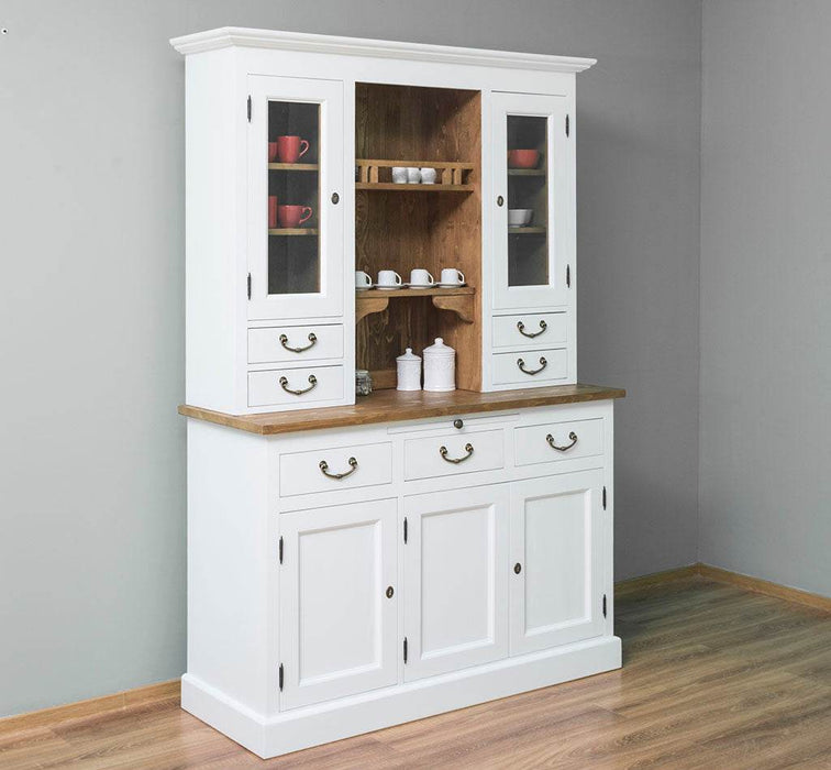 Küchen- und Buffetschrank aus Massivholz im Landhausstil -