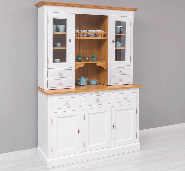 Küchen- und Buffetschrank aus Massivholz im Landhausstil -