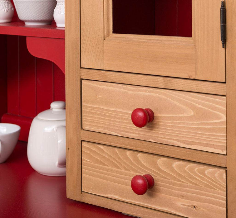 Küchen- und Buffetschrank aus Massivholz im Landhausstil -