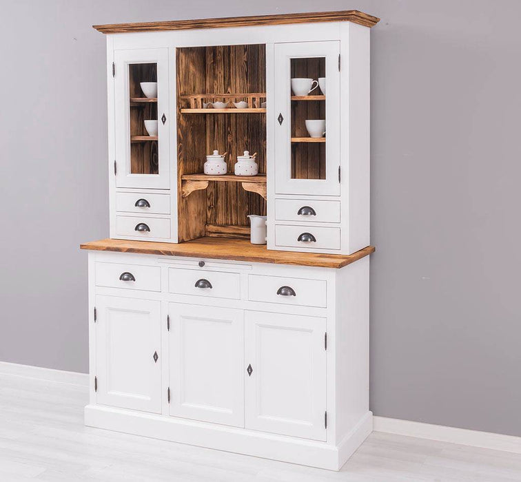 Küchen- und Buffetschrank aus Massivholz im Landhausstil -