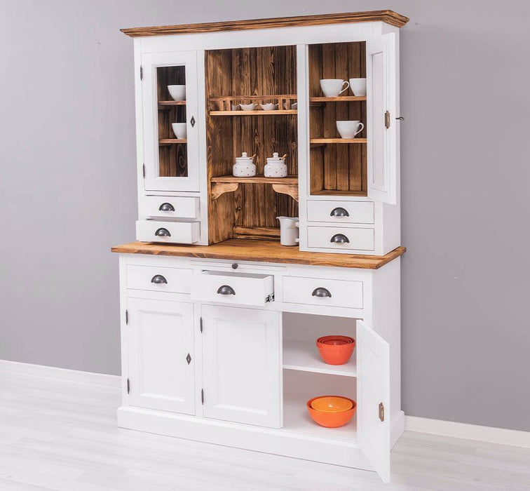 Küchen- und Buffetschrank aus Massivholz im Landhausstil -