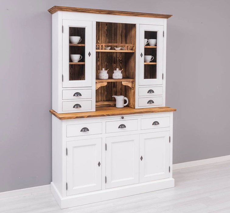 Küchen- und Buffetschrank aus Massivholz im Landhausstil -