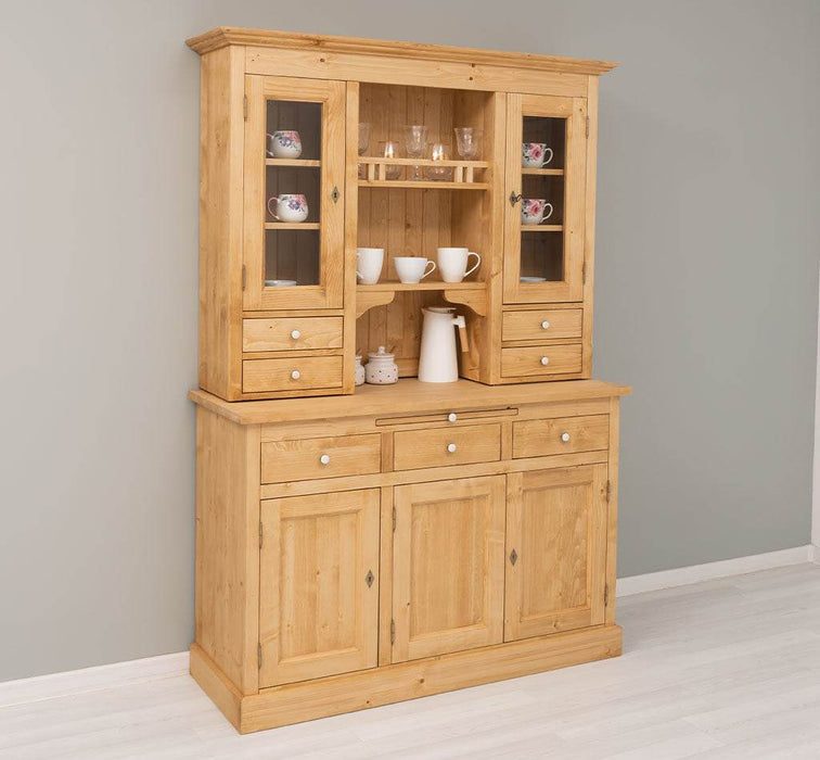 Küchen- und Buffetschrank aus Massivholz im Landhausstil -