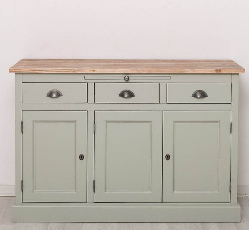 Landhaus Sideboard aus Massivholz im Landhausstil mit 3 Schubladen und Türen -