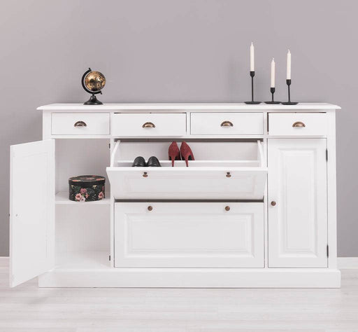 Landhauskommode aus Massivholz mit Schuhschrank - in verschiedenen Farben -