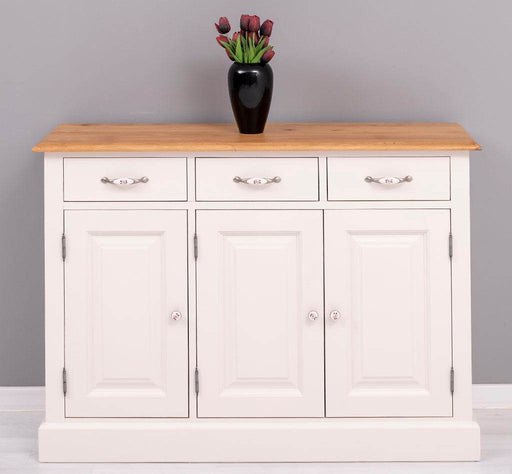 Sideboard aus Massivholz | Konsolenschrank mit drei Schubladen -