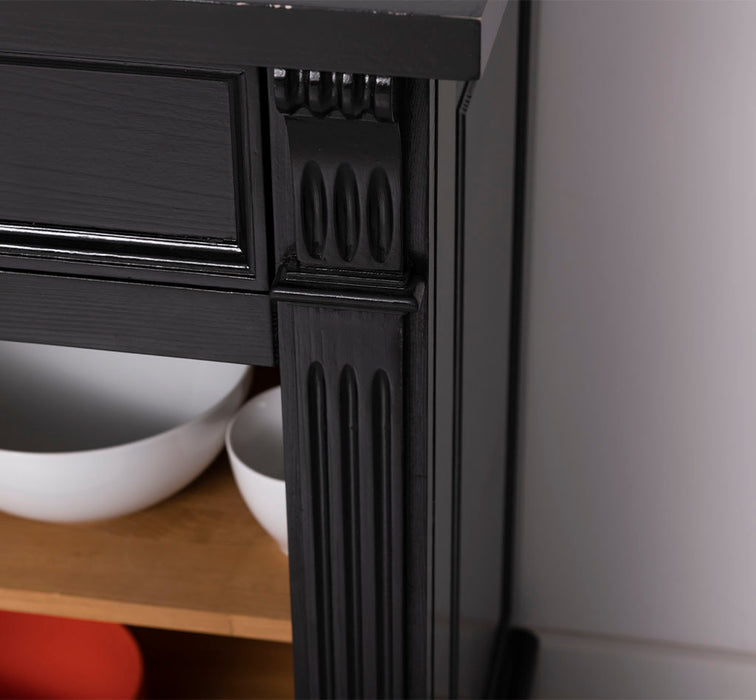 Sideboard aus Massivholz mit 3 Schubladen und 3 Schiebetüren