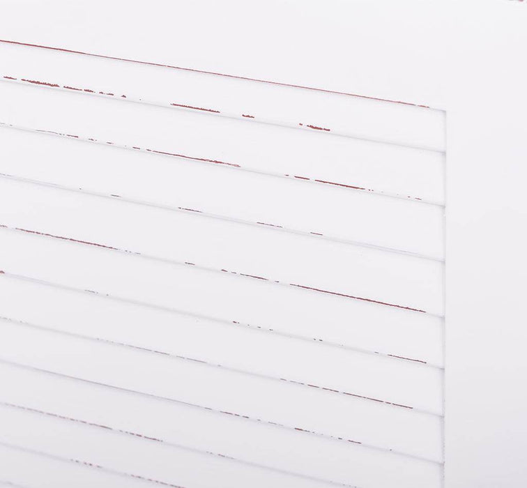 Sideboard aus Massivholz mit Lamellentüren | Kommode mit vier Türen und Knopfgriffen - Gebürstet