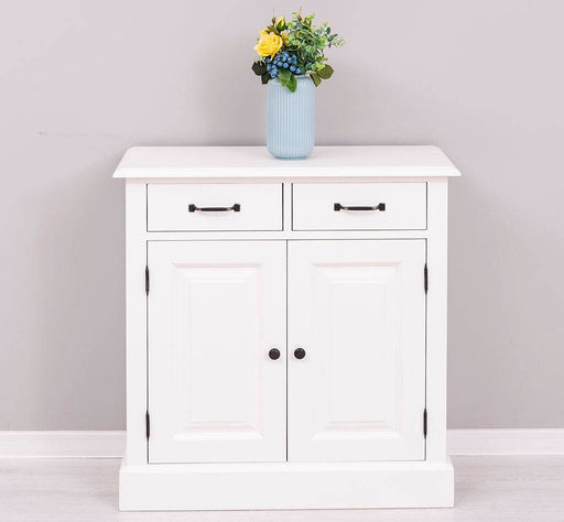 Vintage Konsolenschrank aus Massivholz| Sideboard mit zwei Schubladen -
