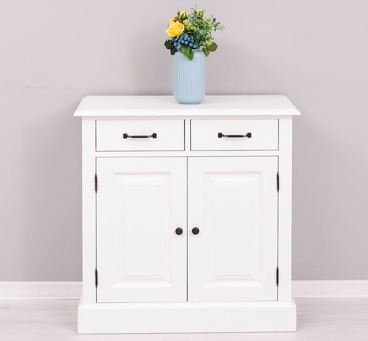 Vintage Konsolenschrank aus Massivholz| Sideboard mit zwei Schubladen